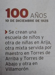 Escuela Villamorón 100 años.